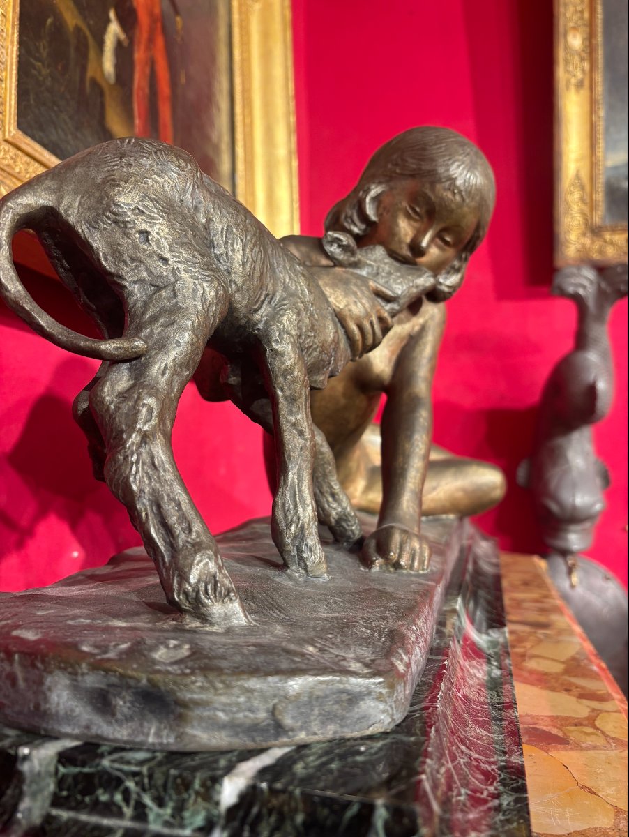 Ary Bitter (1883-1973), Young Girl With A Kid-photo-4