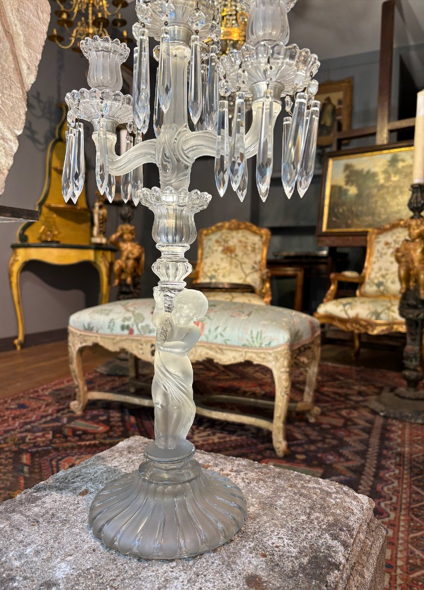 Pair Of Three-light Candlesticks Baccarat Ep.xxe-photo-3