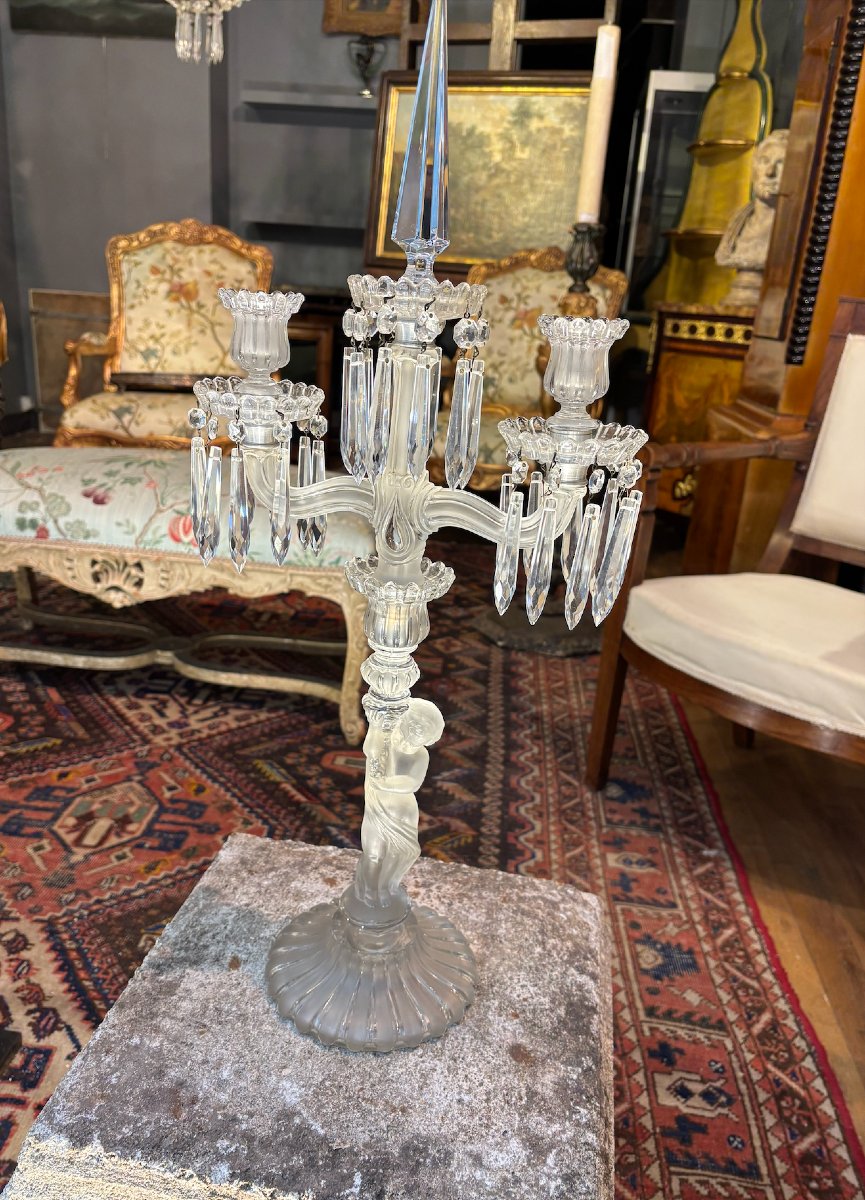 Pair Of Three-light Candlesticks Baccarat Ep.xxe-photo-4