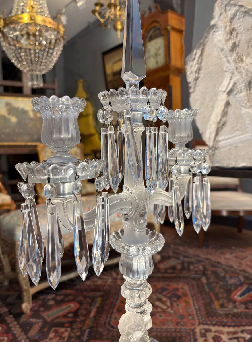 Pair Of Three-light Candlesticks Baccarat Ep.xxe-photo-1