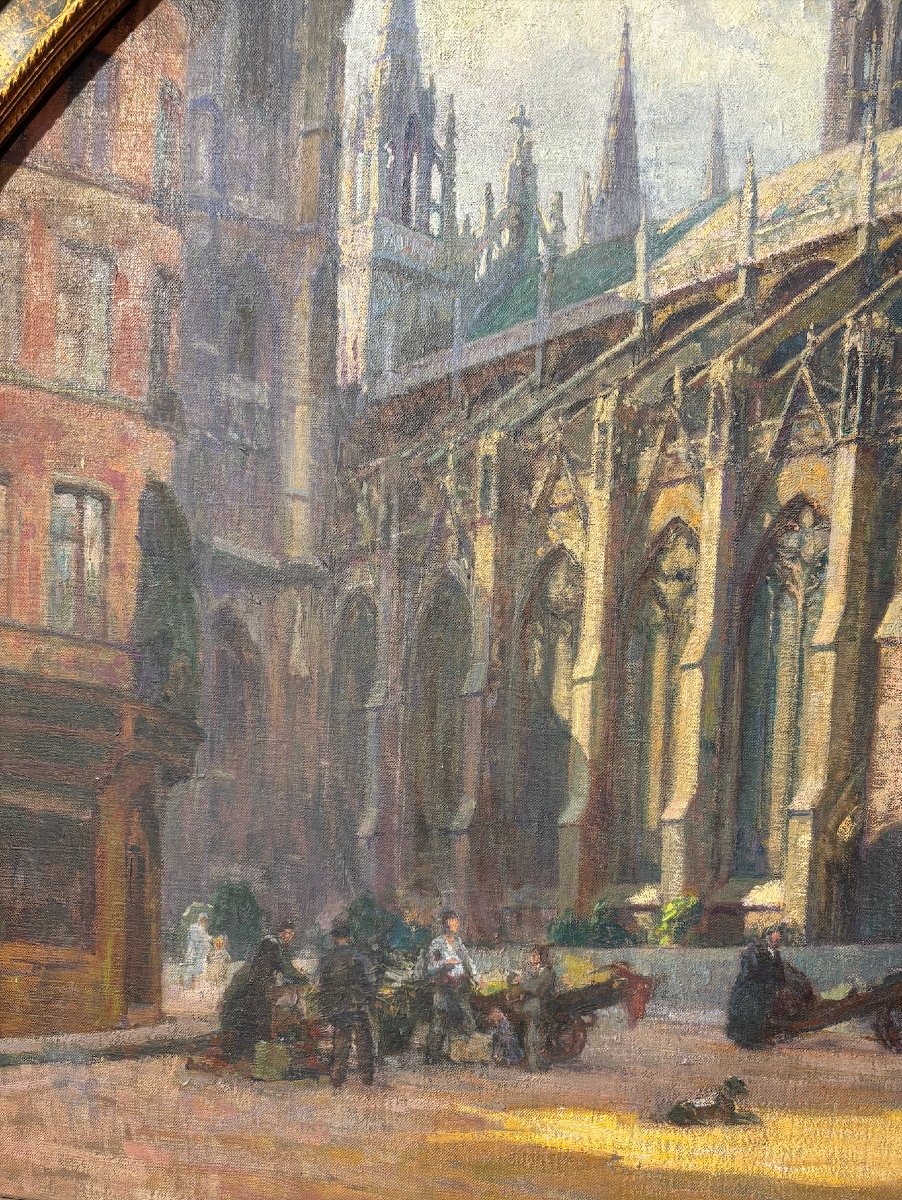 Fernand L. Guey (1877-1961), View Of Rouen Cathedral-photo-1