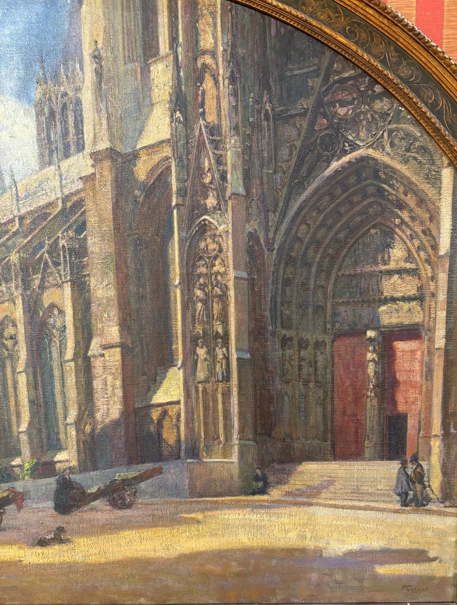 Fernand L. Guey (1877-1961), View Of Rouen Cathedral-photo-2