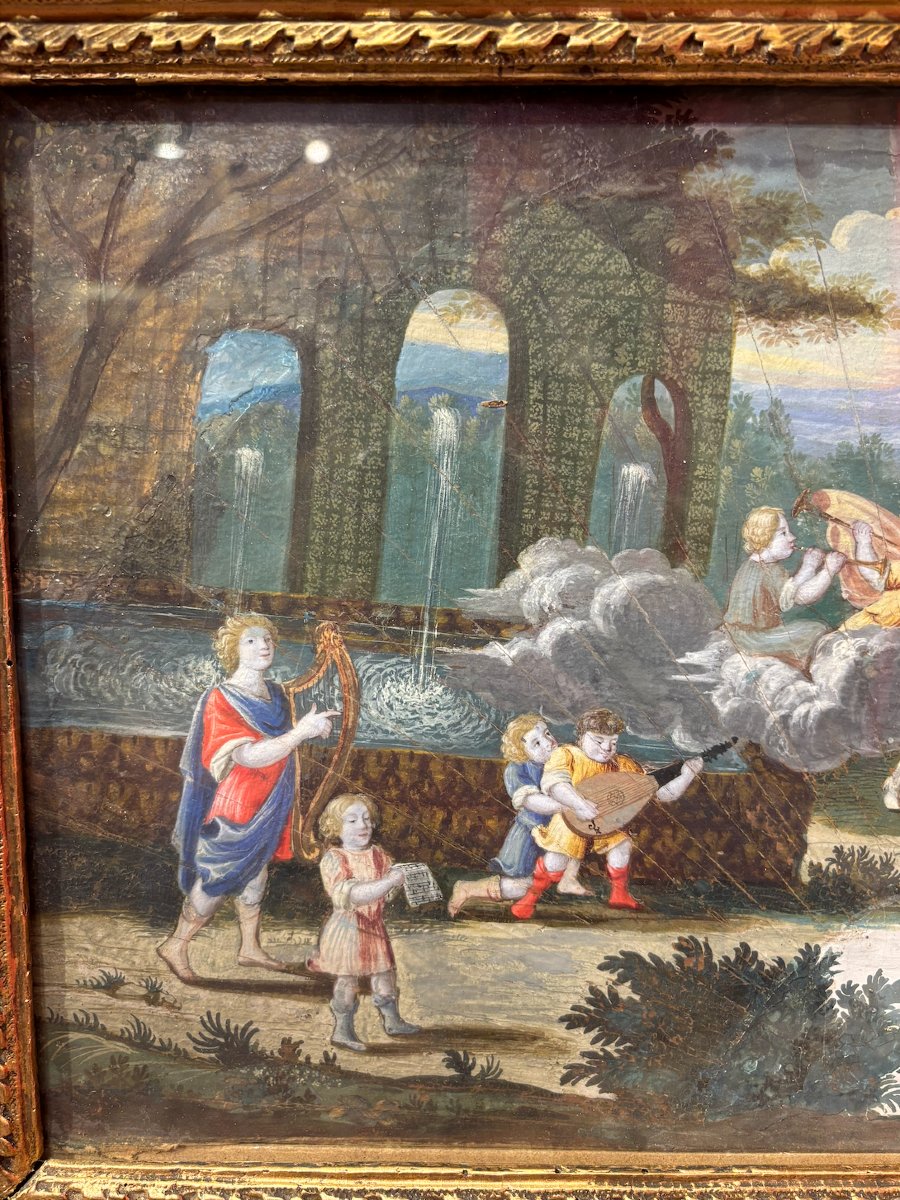 Early 18th Century French School Allegory Of Music And Pastoral Pleasures-photo-2