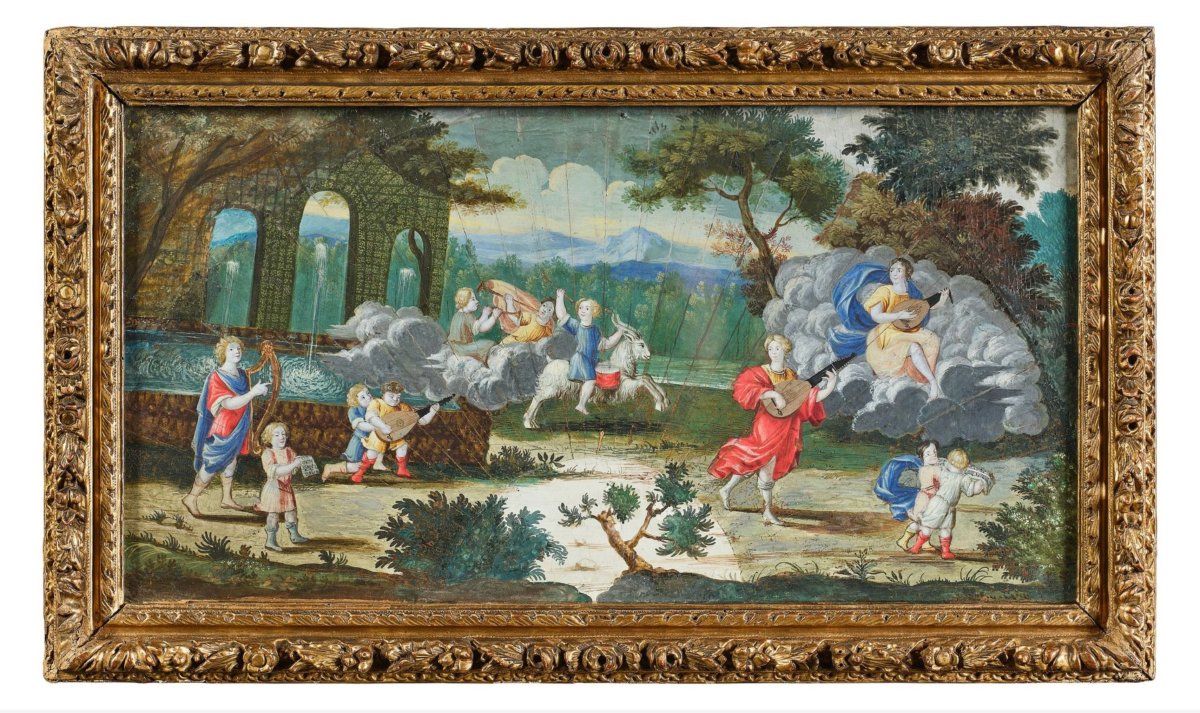 École française du début du XVIIIe siècle Allégorie de la Musique et des plaisirs pastoraux