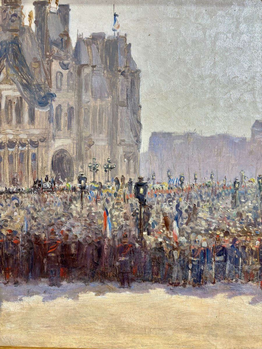 La foule de l'Hôtel de Ville - Funérailles nationales de Félix Faure, 23 février 1899-photo-3