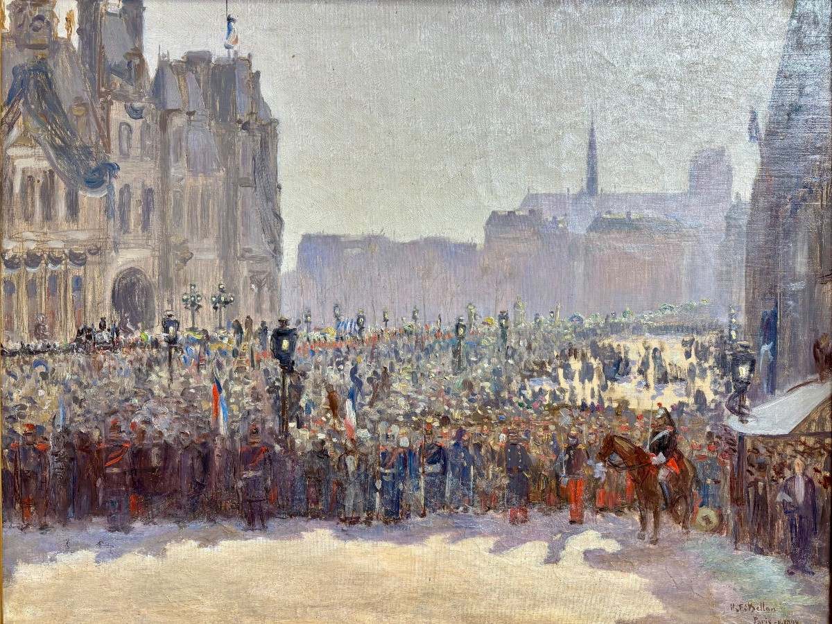 La foule de l'Hôtel de Ville - Funérailles nationales de Félix Faure, 23 février 1899-photo-2