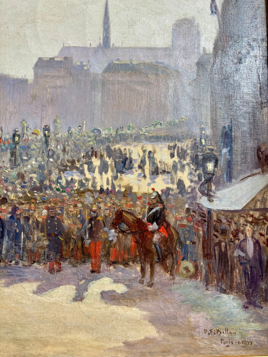 La foule de l'Hôtel de Ville - Funérailles nationales de Félix Faure, 23 février 1899-photo-4