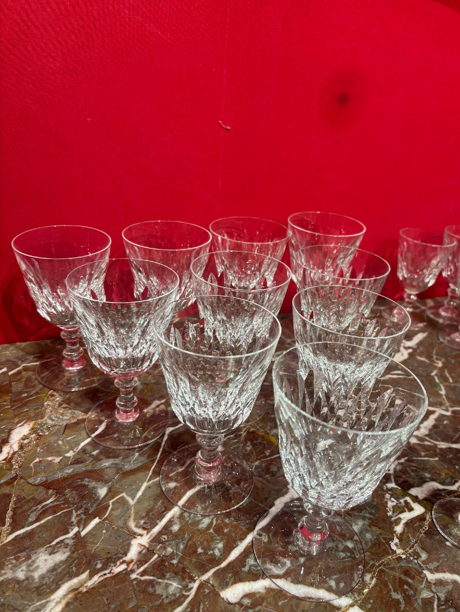 53 pièces en cristal taillé Baccarat, modèle Armagnac-photo-3