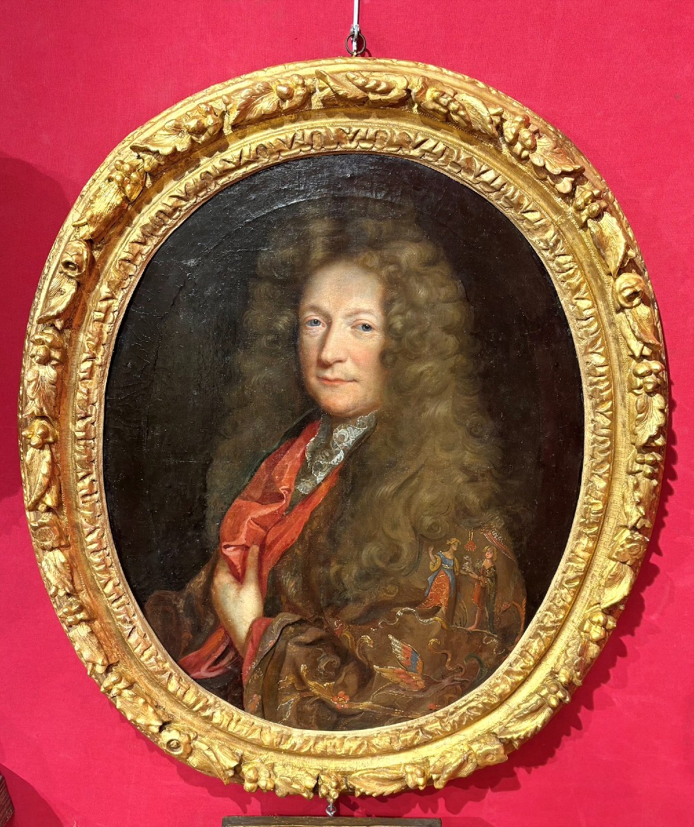 Attributed To Pierre Mignard Portrait Of Jacques Rioult d'Ouilly 1676