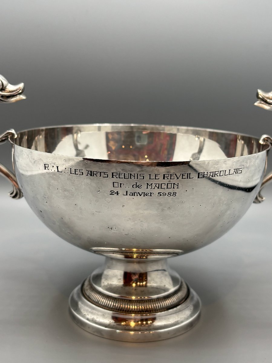 Coupe des Libations  XIXe "R∴ L∴ Les Arts Réunis Le Réveil Charollais"-photo-2