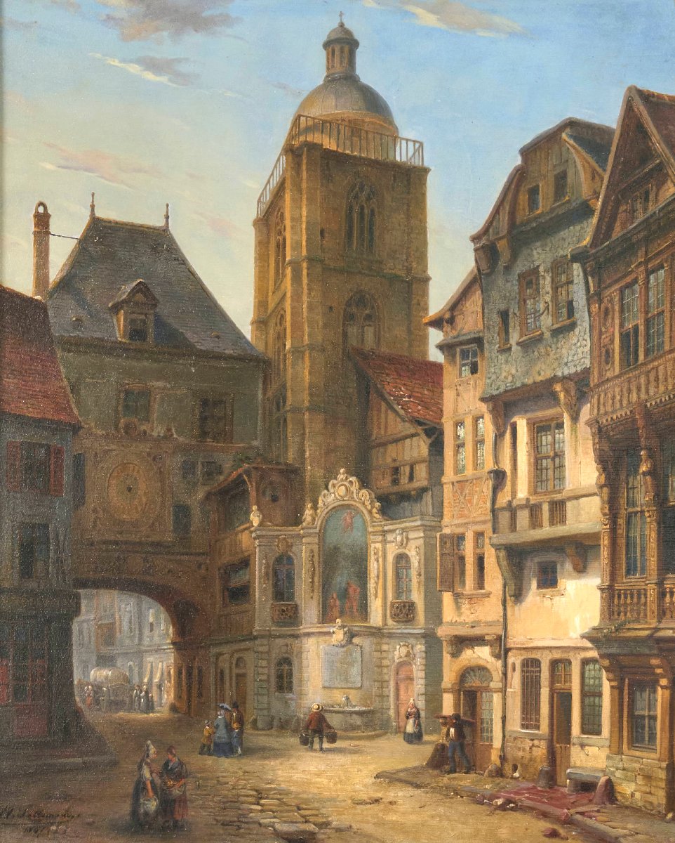Henri Lallemand (1809–1892) The Gros-horloge In Rouen, 1867