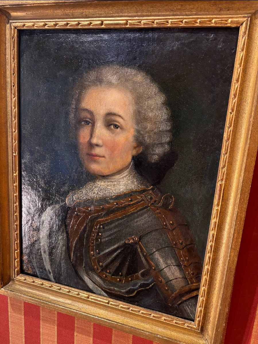 Portrait Of A Young Nobleman In Armor, 18th Century-photo-3