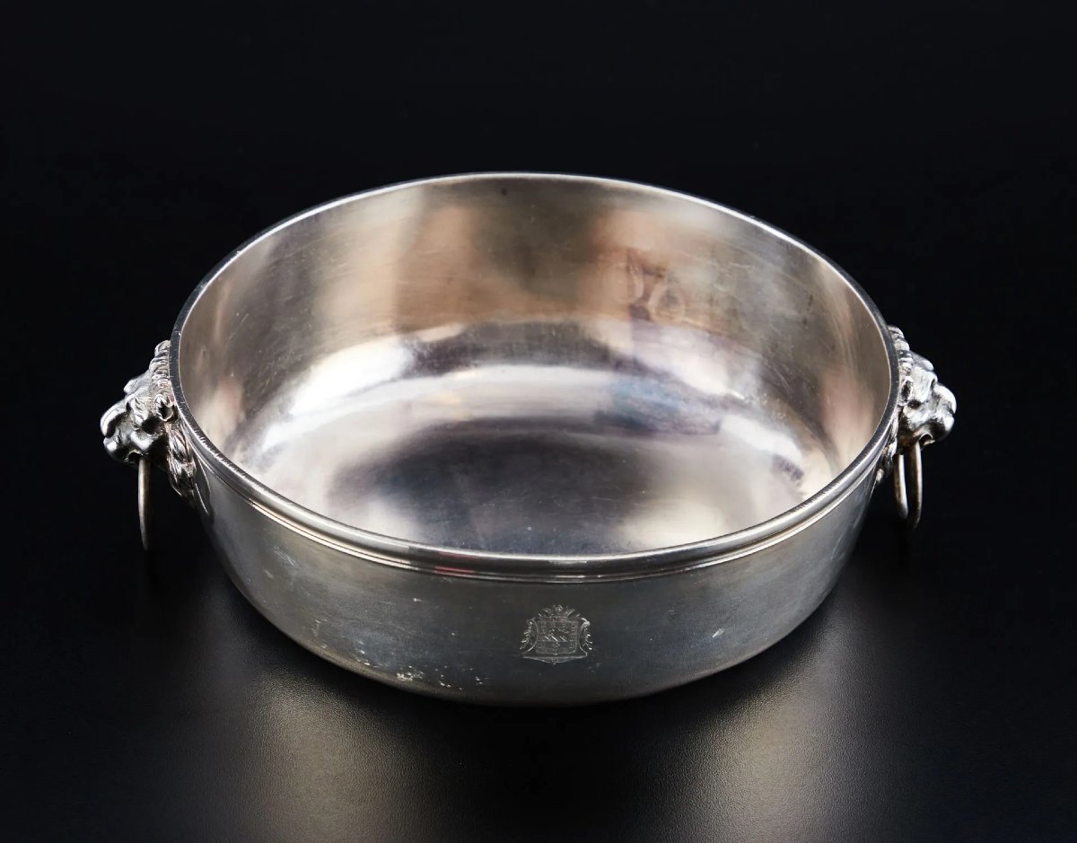 Solid Silver Bowl - Counts Of Médrano - 18th Century