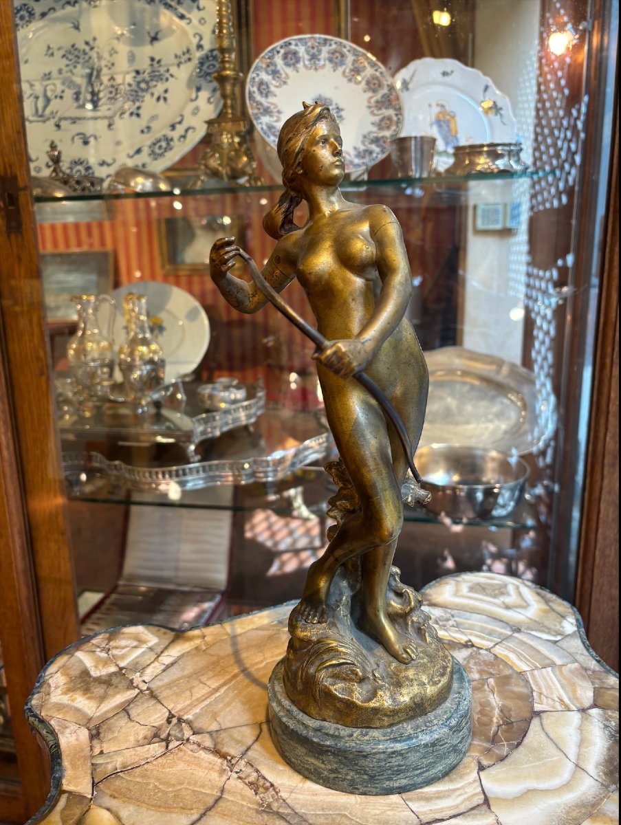 Diane The Huntress, Gilded Bronze, Late 19th–early 20th Century-photo-2