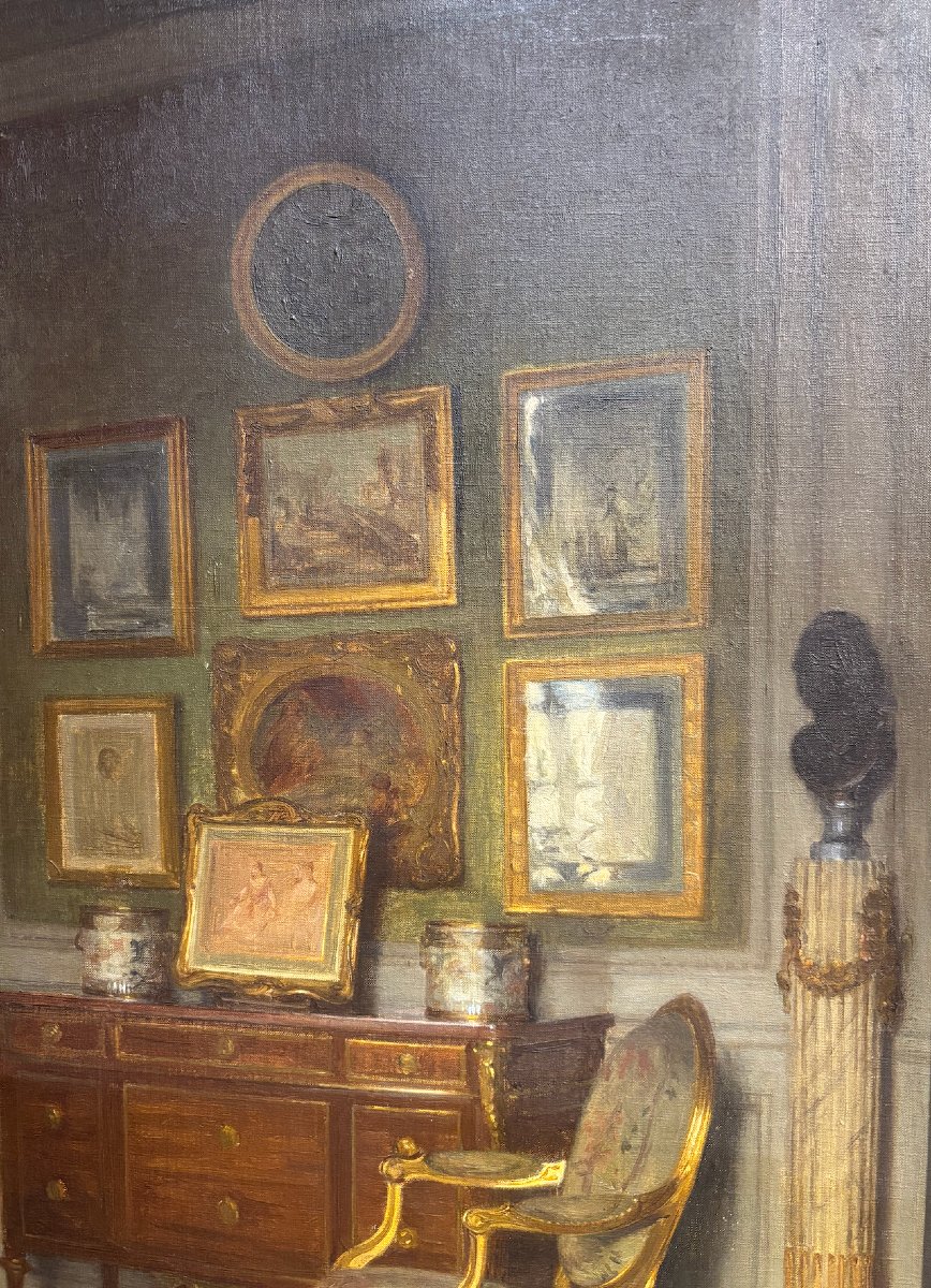 Paul THOMAS (1859-1910) – Vue d’intérieur-photo-3