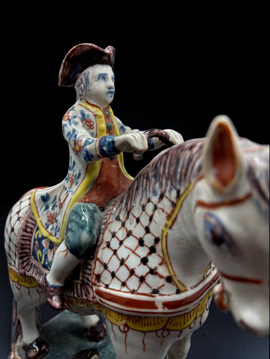 Delft, fin du XVIIIe siècle « Les Cavaliers » Pieter Adriaenz Kocks-photo-2