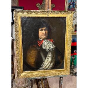 Portrait Of A Gentleman With A Lace Collar, Oil On Canvas, French School, Early 18th Century