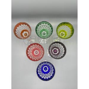 Baccarat 6 verres du Rhin, modèle "Armagnac"