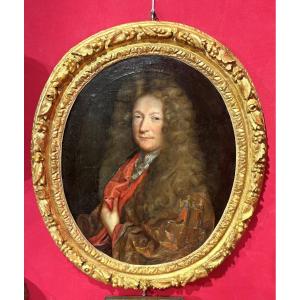 Attributed To Pierre Mignard Portrait Of Jacques Rioult d'Ouilly 1676