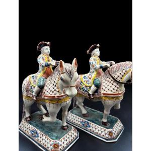 Delft, Late 18th Century, “the Horsemen” By Pieter Adriaenz Kocks