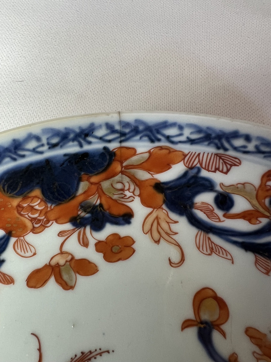 Pair Of Imari Soup Plates 18th Century-photo-3