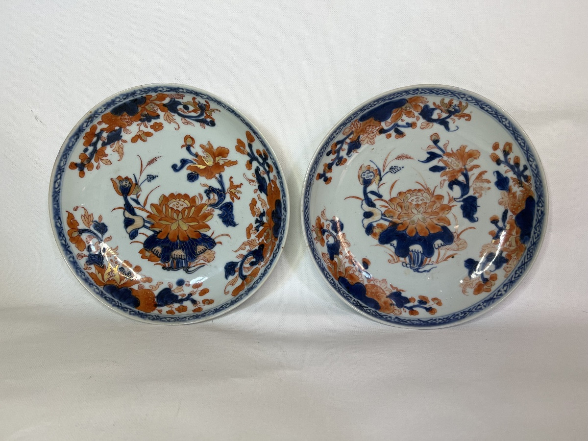 Pair Of Imari Soup Plates 18th Century