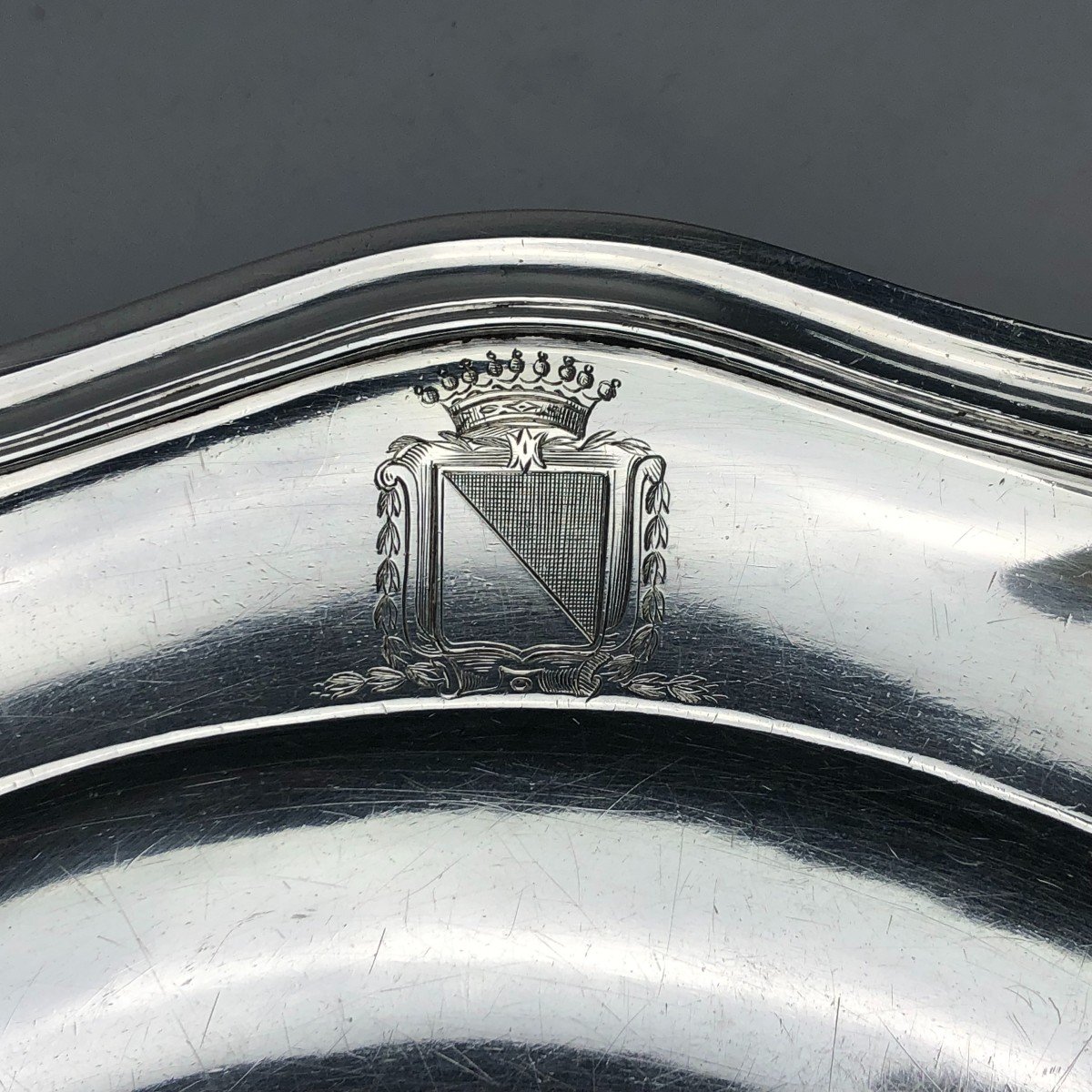 Silver Dish By Rouvière In Avignon 1750-1788.-photo-2