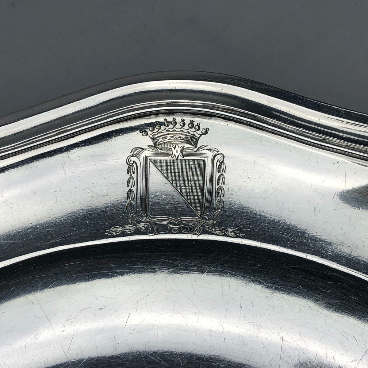 Plat En Argent Par Rouvière à Avignon 1750-1788.-photo-2