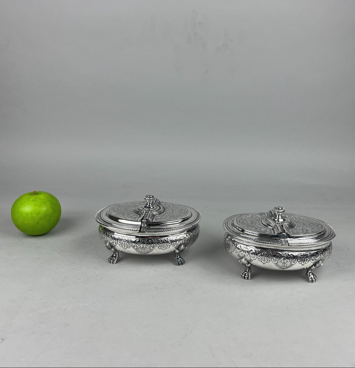 Rare Pair Of Spice Boxes, 19th Century Work In France.-photo-2