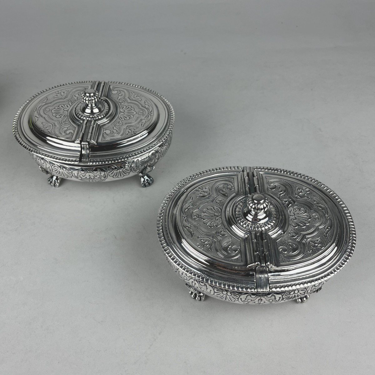 Rare Pair Of Spice Boxes, 19th Century Work In France.