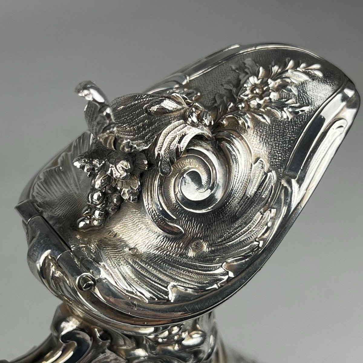Ewer In Crystal And Sterling Silver, Paris 1897 To 1920.-photo-4