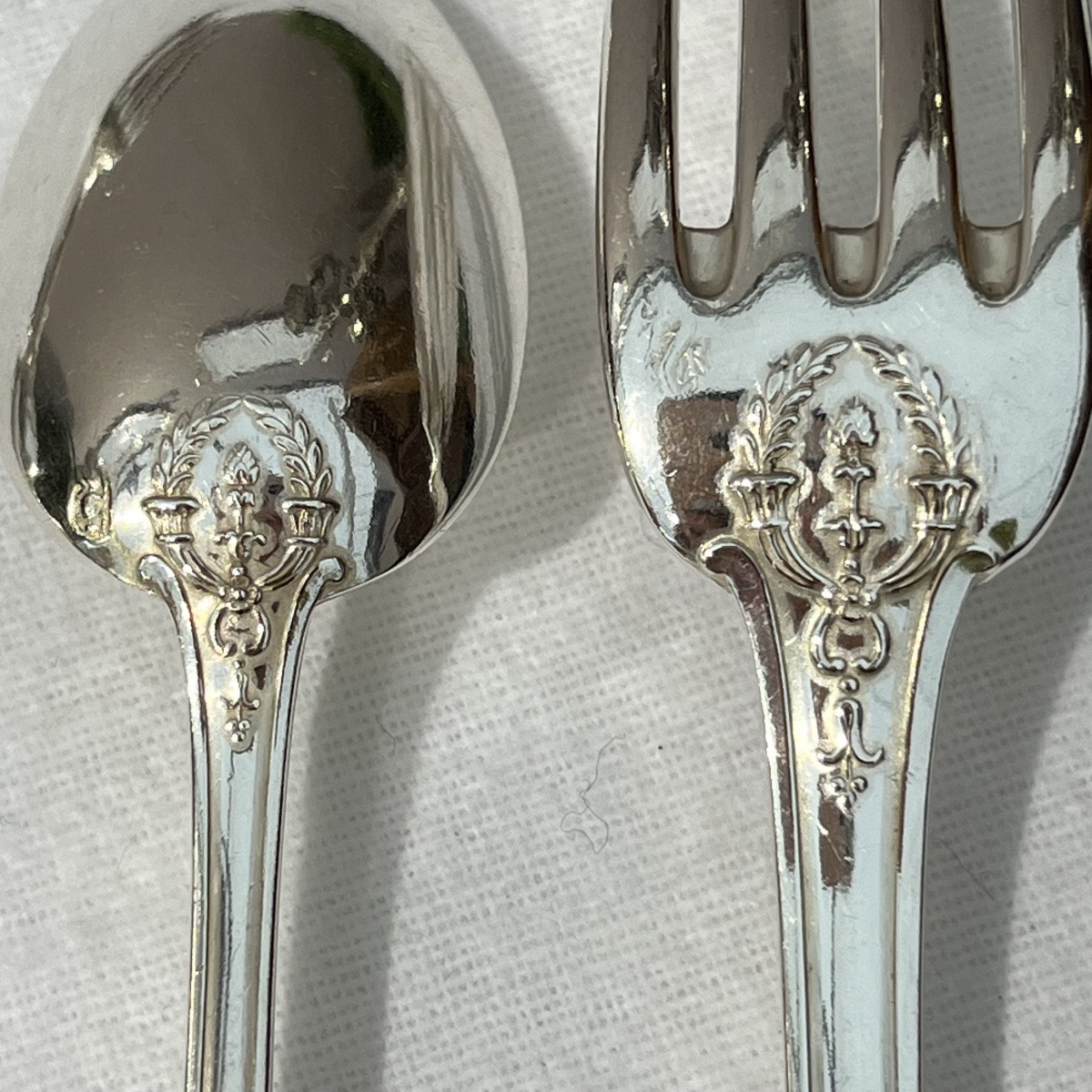 Solid Silver Cutlery By Caron In Paris.-photo-4