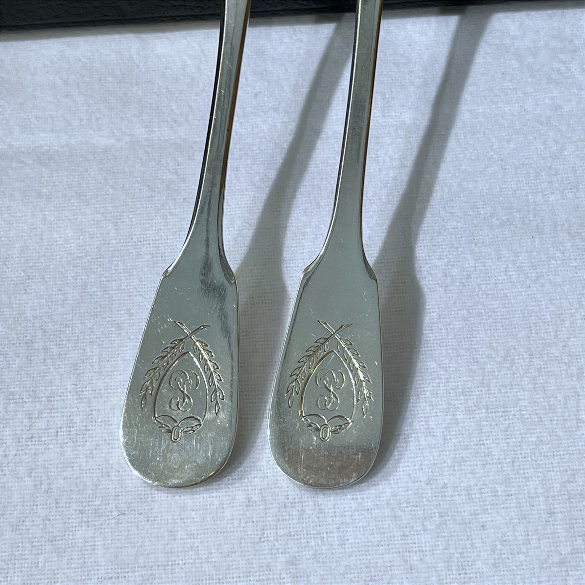 18-piece Solid Silver Dessert Cutlery Set, Vieux Paris. By Soufflot. -photo-4
