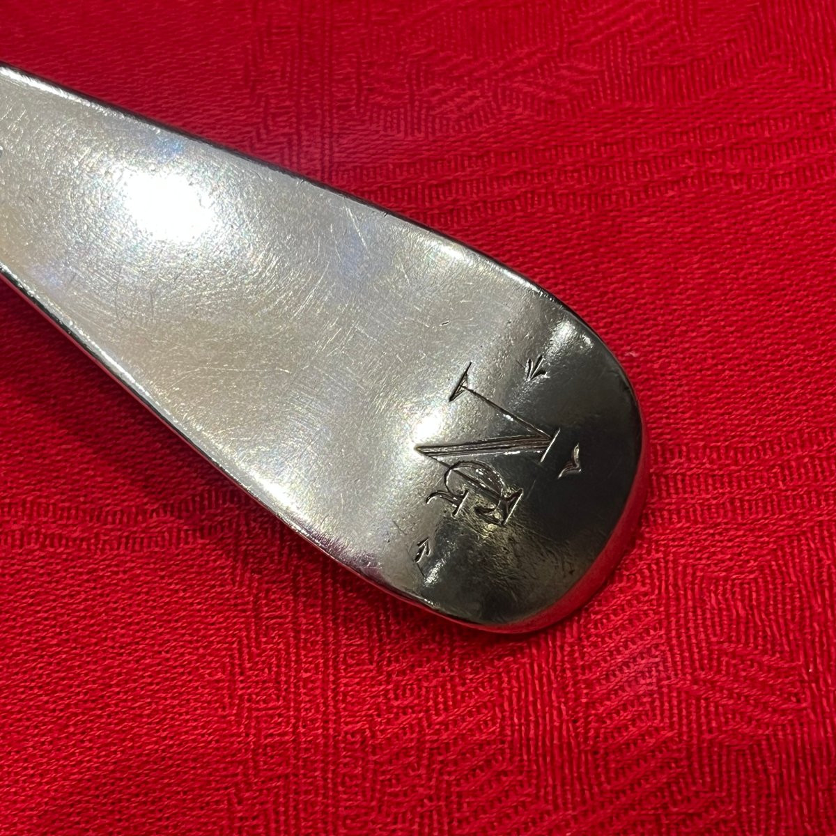 Bordeaux Silver Stew Spoon 1752-1753 By Rivière.-photo-2