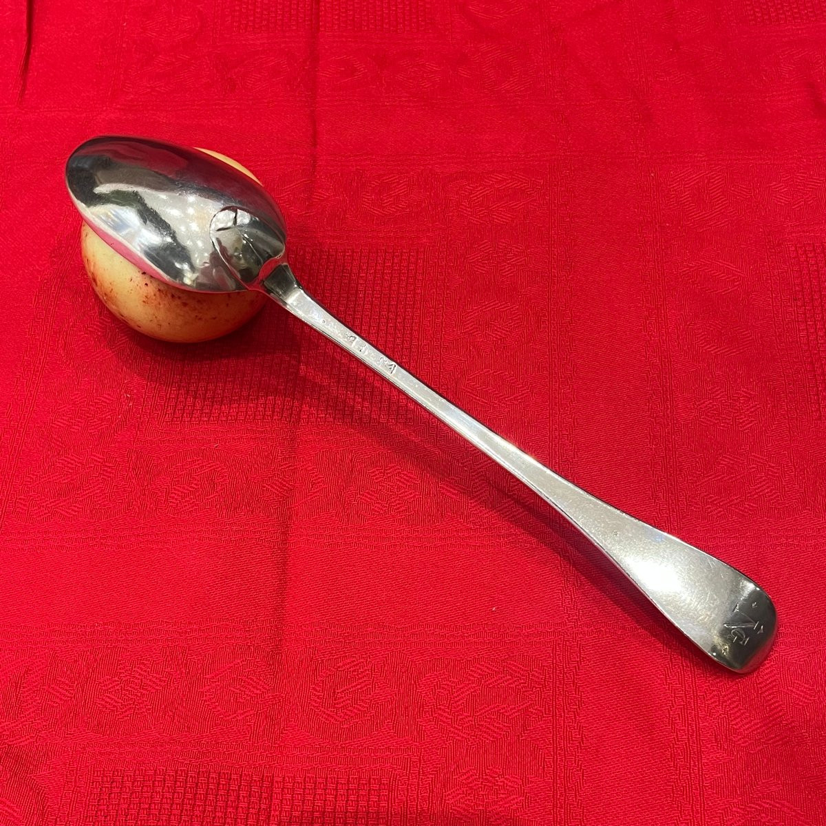 Bordeaux Silver Stew Spoon 1752-1753 By Rivière.-photo-3