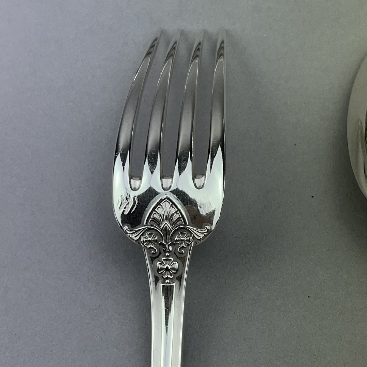 Solid Silver Cutlery Set By Ravinet d'Enfert In Paris.-photo-3