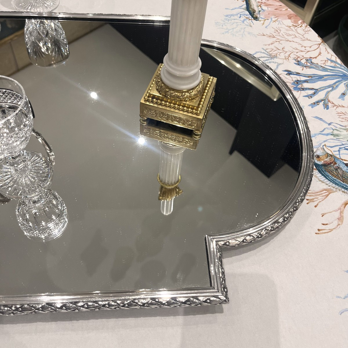 Silvered Bronze Centerpiece By Bointaburet In Paris.-photo-3