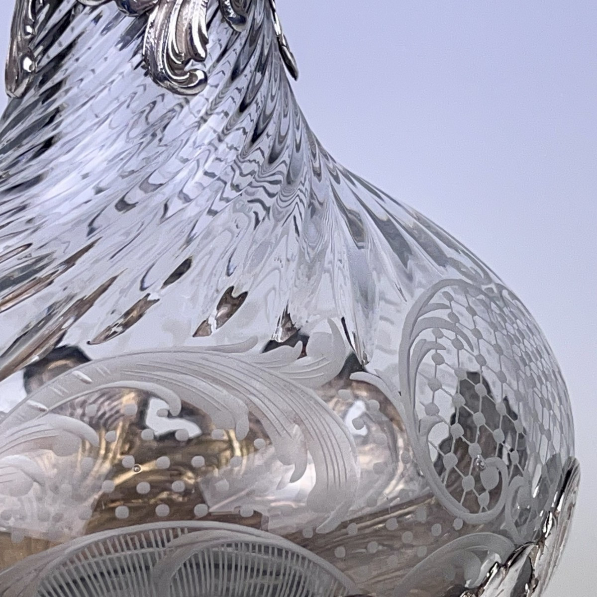 Ewer In Crystal And Solid Silver, Paris Late 19th - Early 20th Century.-photo-4