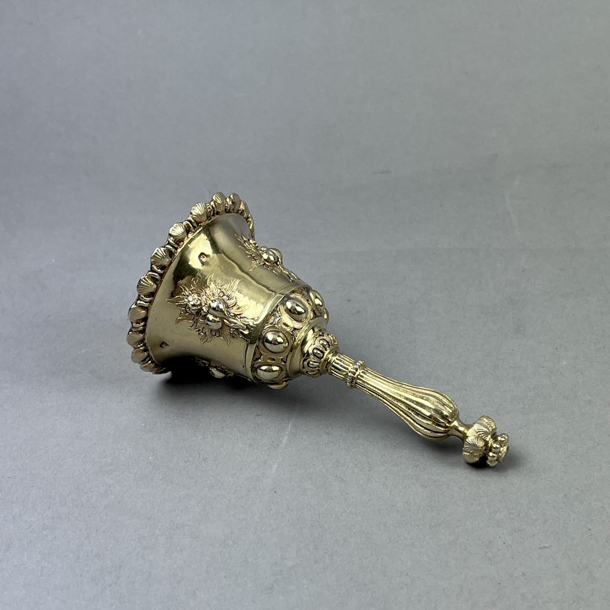 Small Silver-gilt Bell By Favier In Lyon, 19th Century.-photo-3