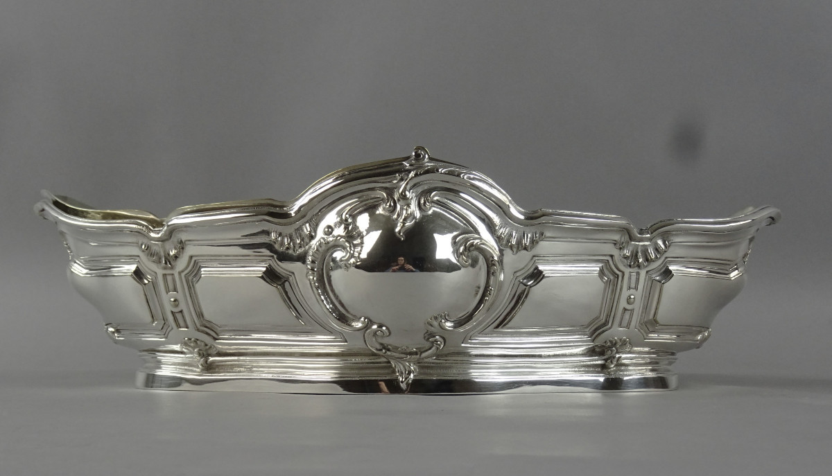 Solid Silver Planter By Wolfers - Brussels.-photo-2