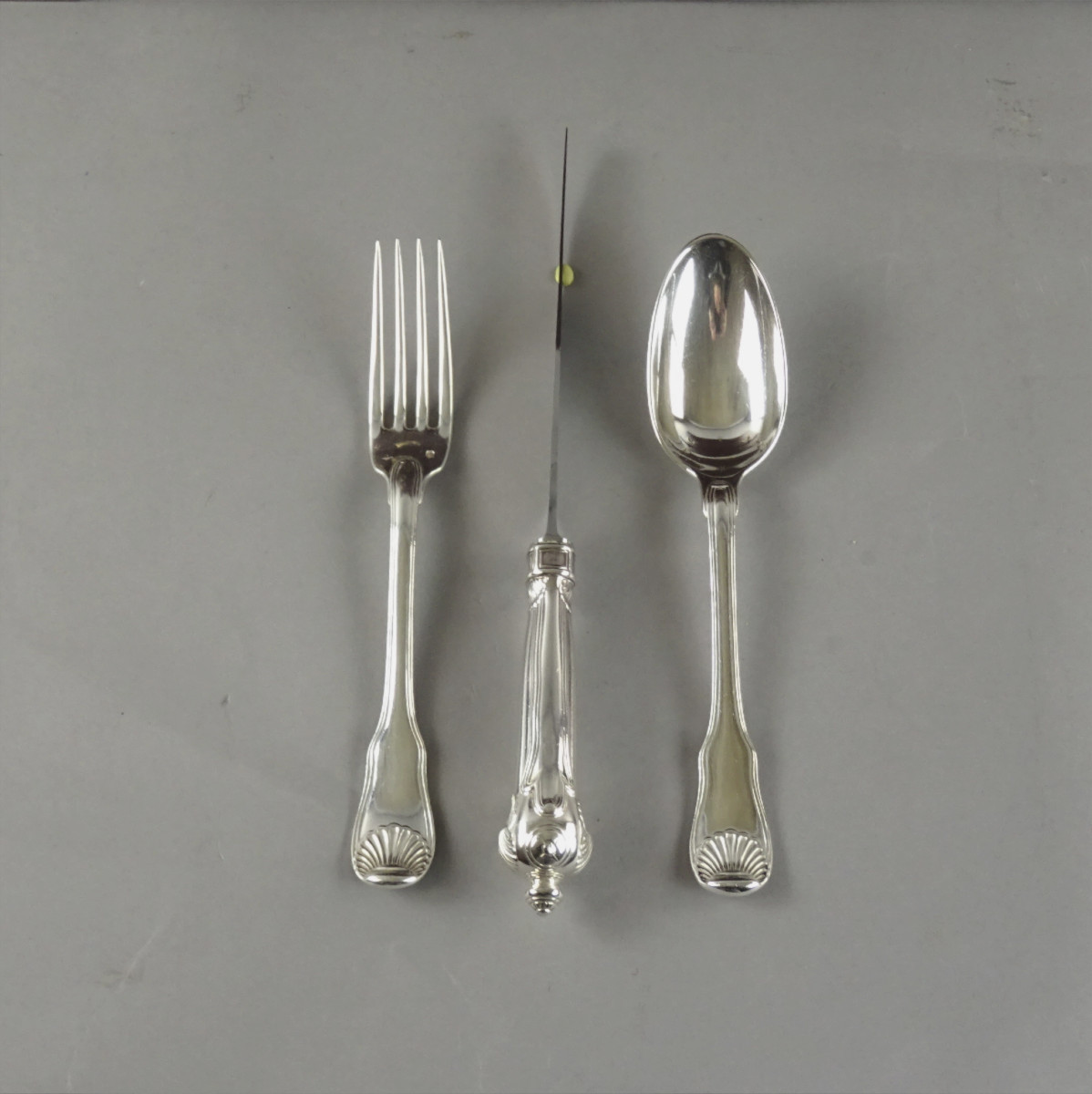 139-piece Solid Silver Flatware Set By Auger In Paris. -photo-5