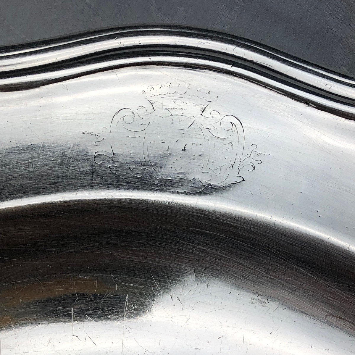 Silver Dish, Saint Quentin 1742-45 By Dachery.-photo-1