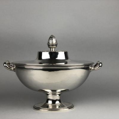 Soup Tureen In Silver, Empire Period, By Odiot In Paris.