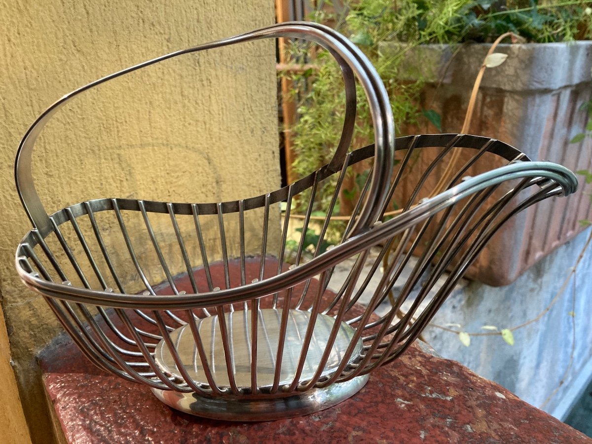 Silver Metal Bottle Holder Signed Christofle