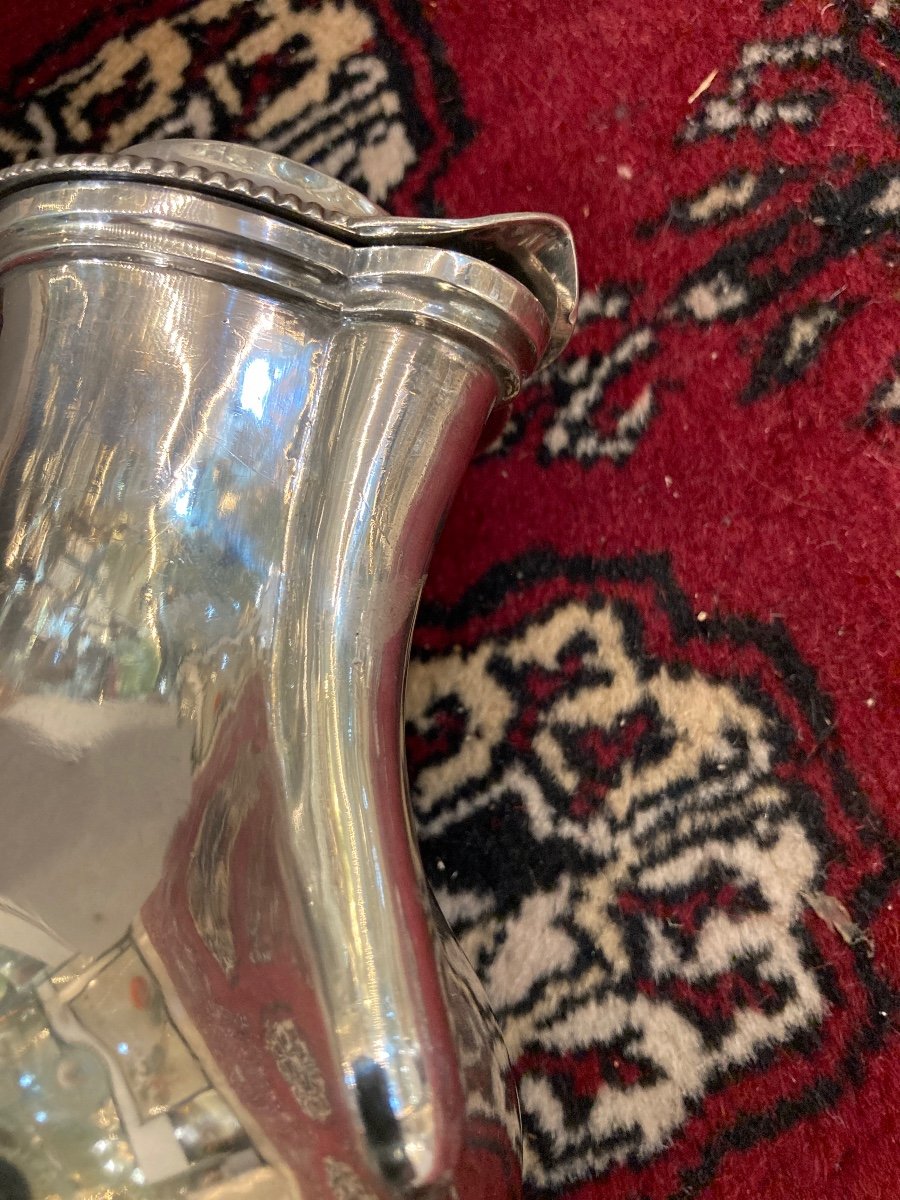 Coffee Pot In Sterling Silver Old Man Hallmark Restoration-photo-4
