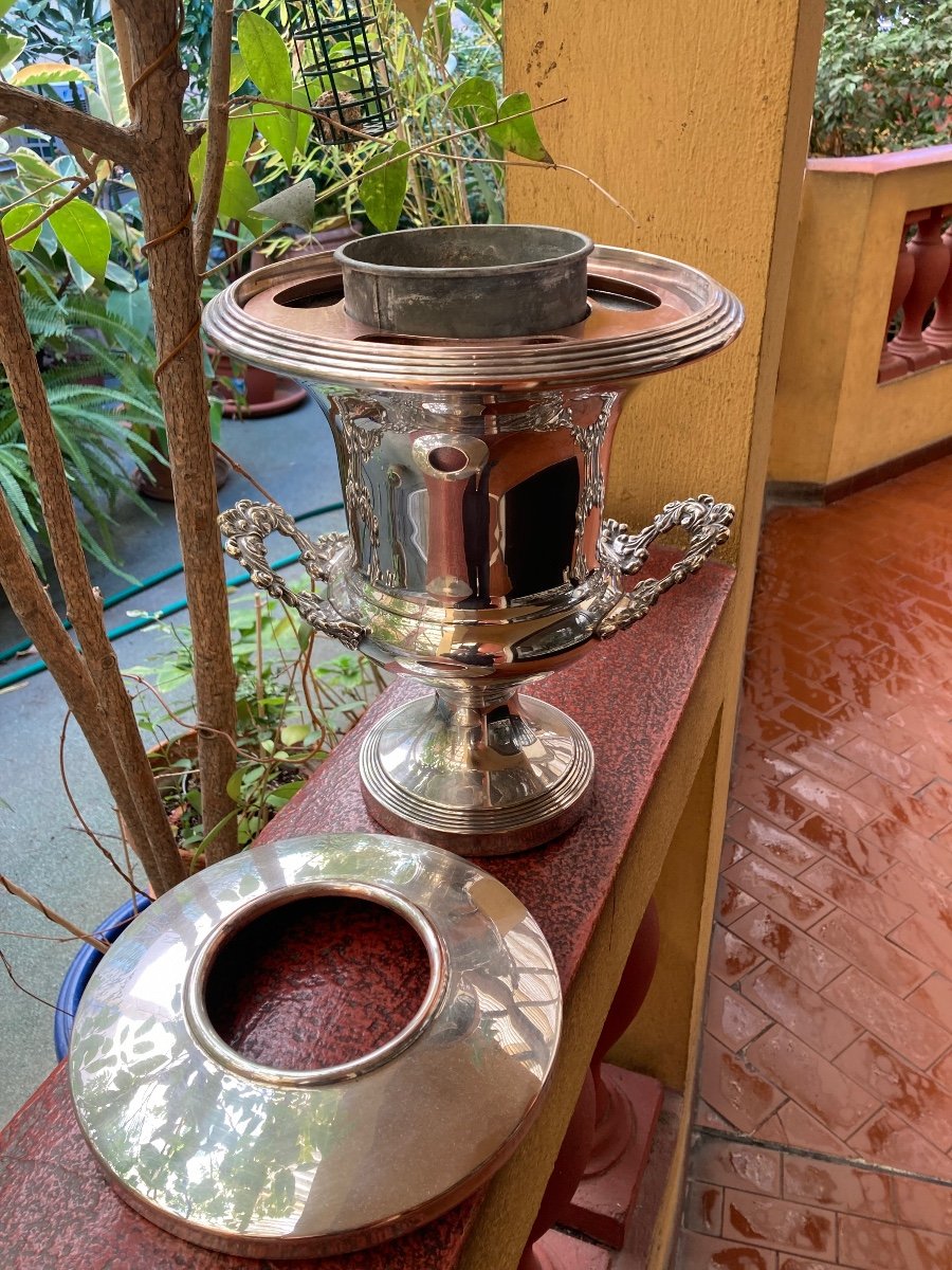 Silver Metal Champagne Bucket-photo-3