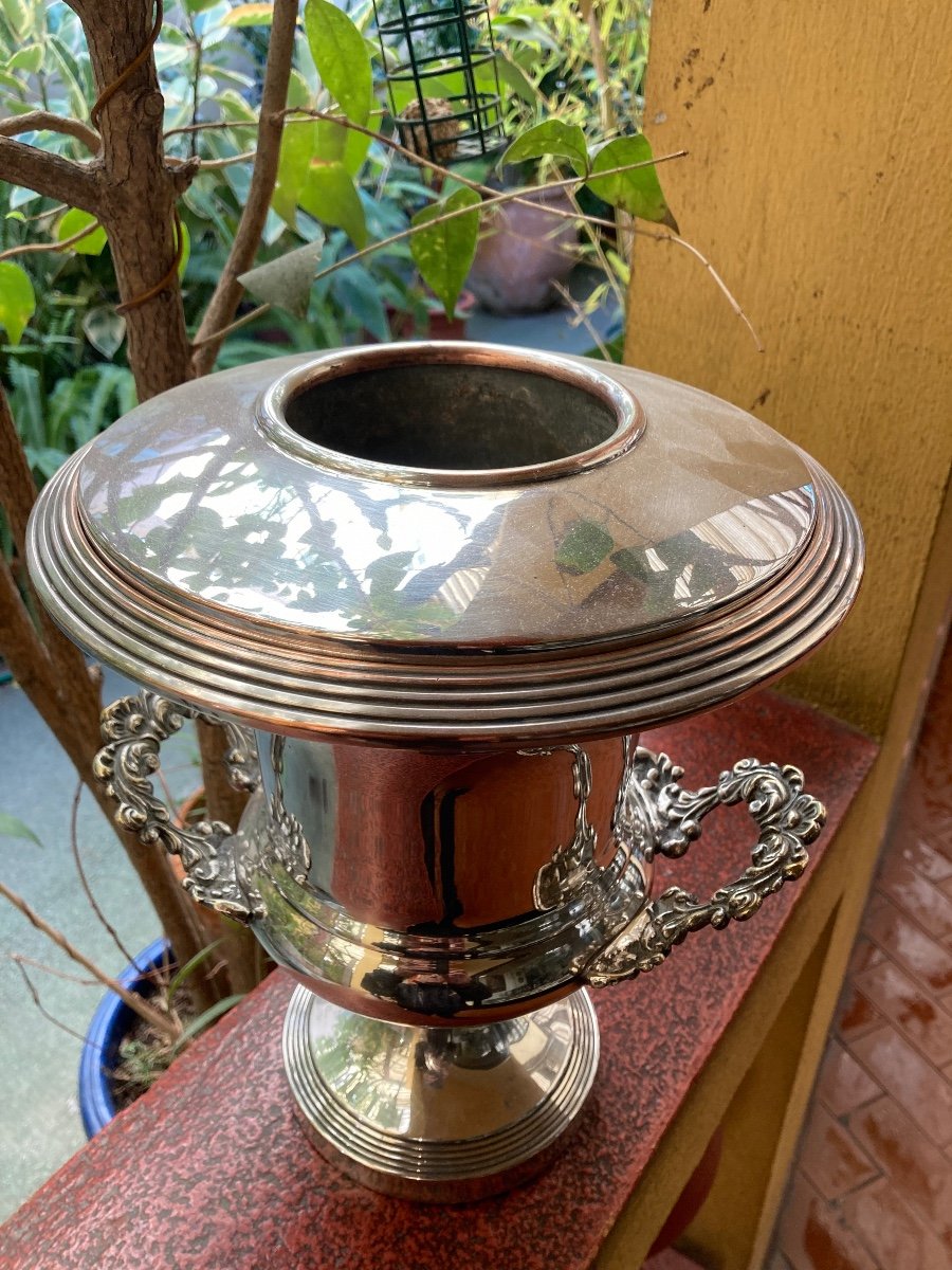 Silver Metal Champagne Bucket-photo-4