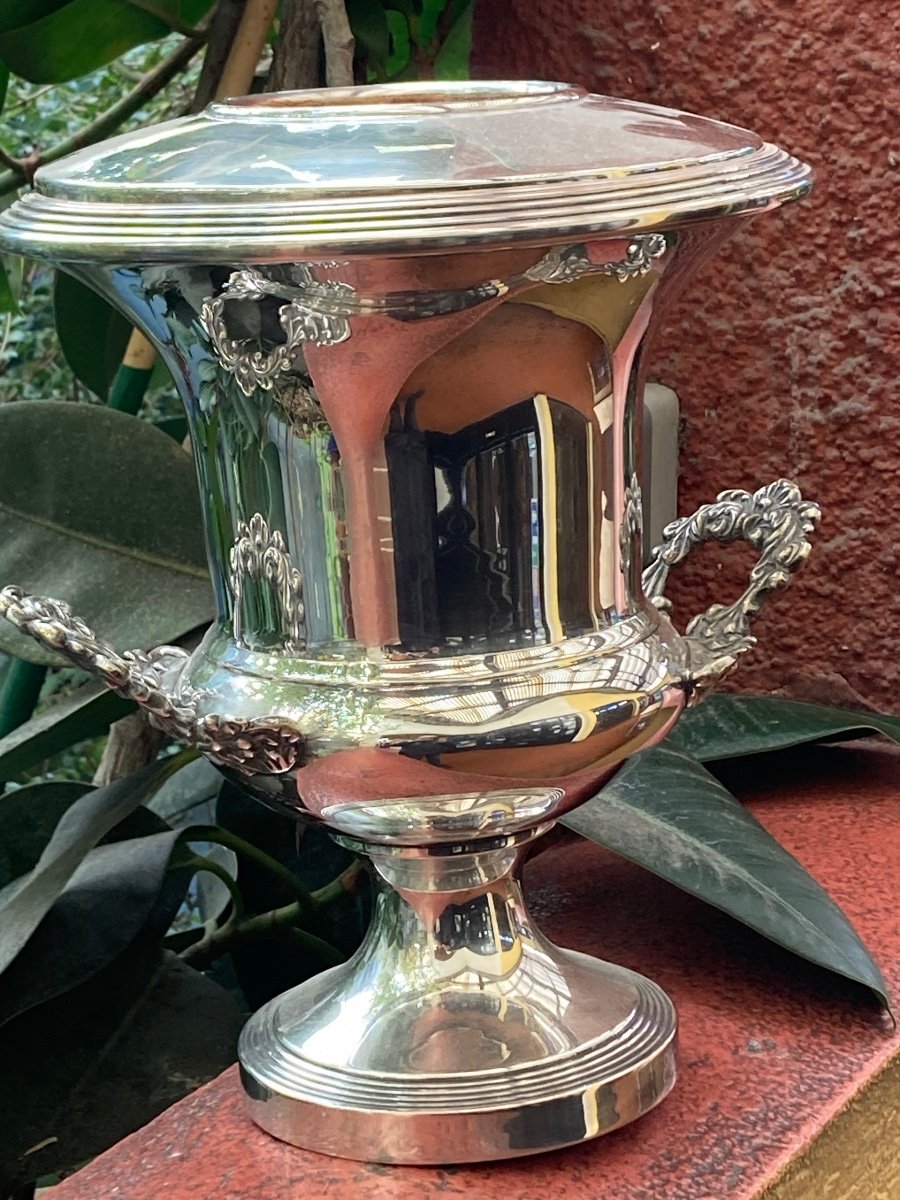 Silver Metal Champagne Bucket-photo-6