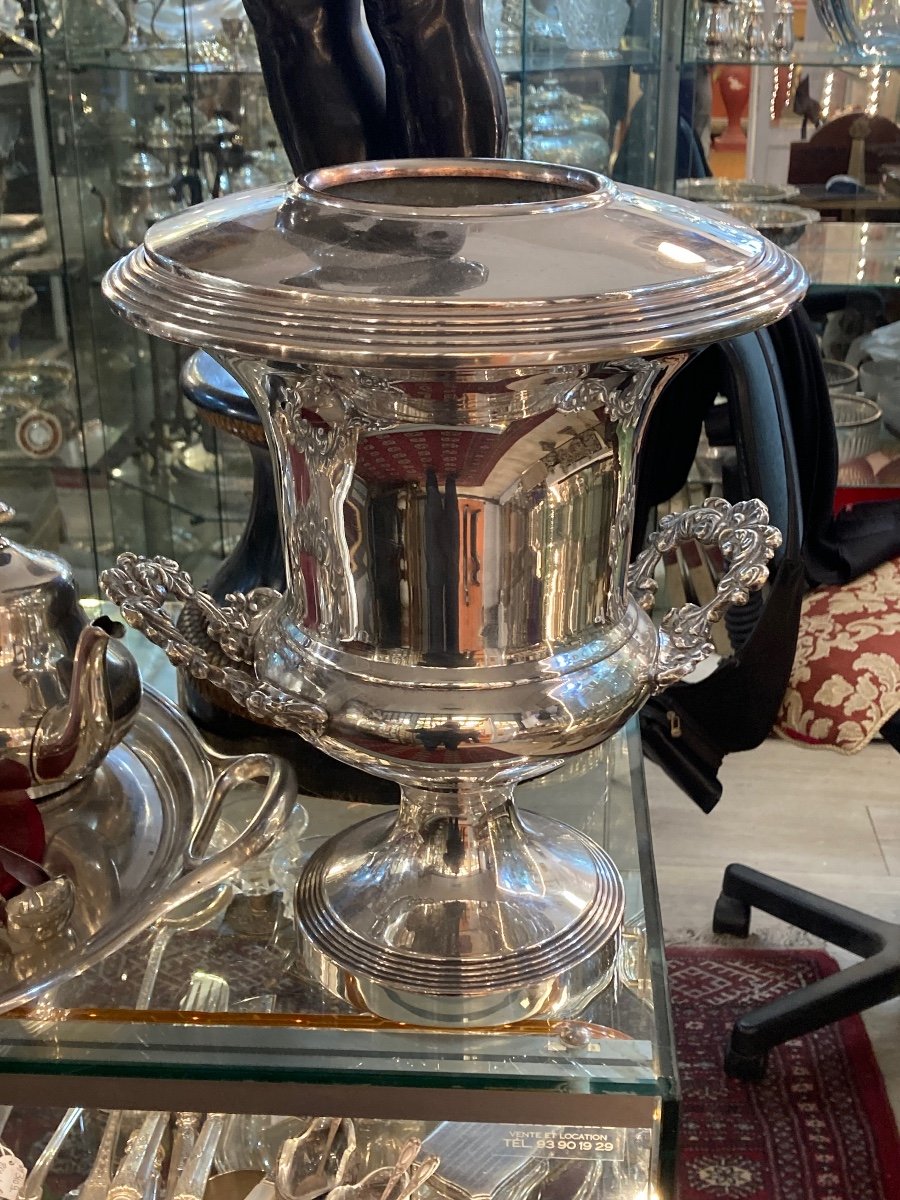 Silver Metal Champagne Bucket