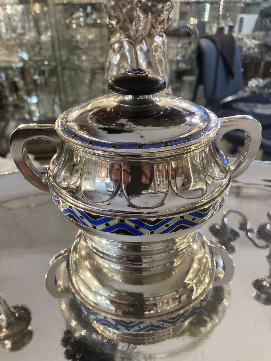 Très Rare Service à Thé (3 Pièces) émaillé-photo-2